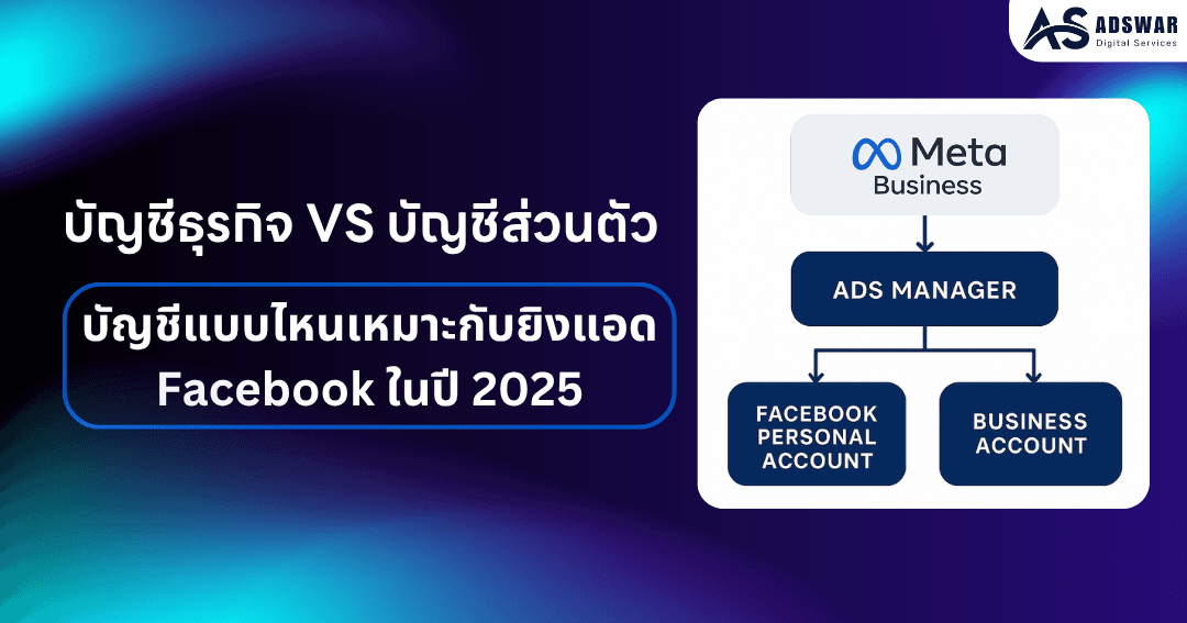 บัญชีธุรกิจ VS บัญชีเฟซส่วนตัว ยิงแอด Facebook ในปี 2025